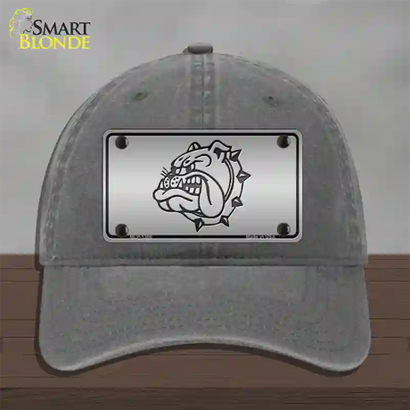 Bulldog Novelty License Plate Hat Unconstructed Cotton / Charcoal