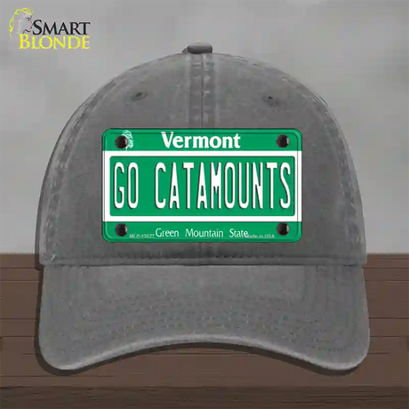 Go Catamounts Novelty License Plate Hat Unconstructed Cotton / Charcoal