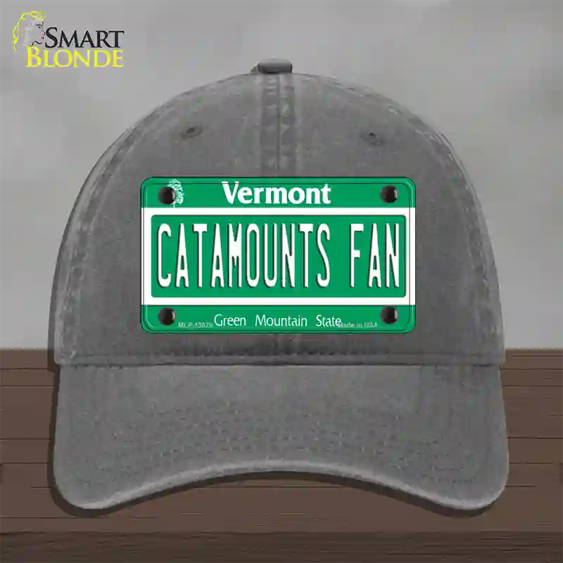 Catamounts Fan Novelty License Plate Hat Unconstructed Cotton / Charcoal