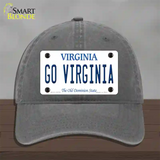 Go Virginia Novelty License Plate Hat Unconstructed Cotton / Charcoal