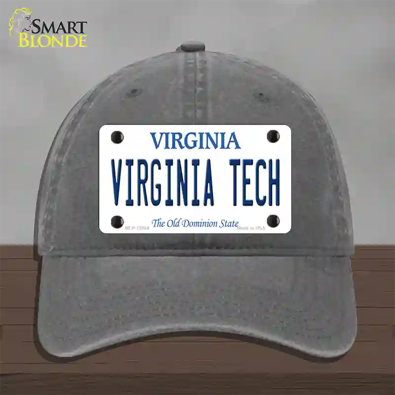 Virginia Tech Novelty License Plate Hat Unconstructed Cotton / Charcoal