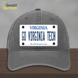 Go Virginia Tech Novelty License Plate Hat Unconstructed Cotton / Charcoal