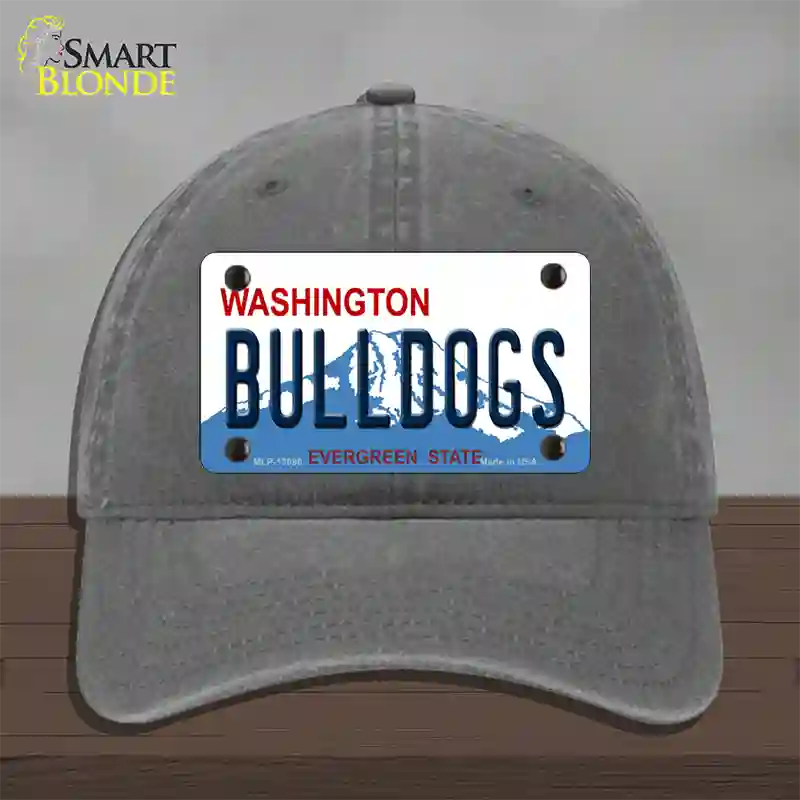 Bulldogs Washington State Novelty License Plate Hat Unconstructed Cotton / Charcoal