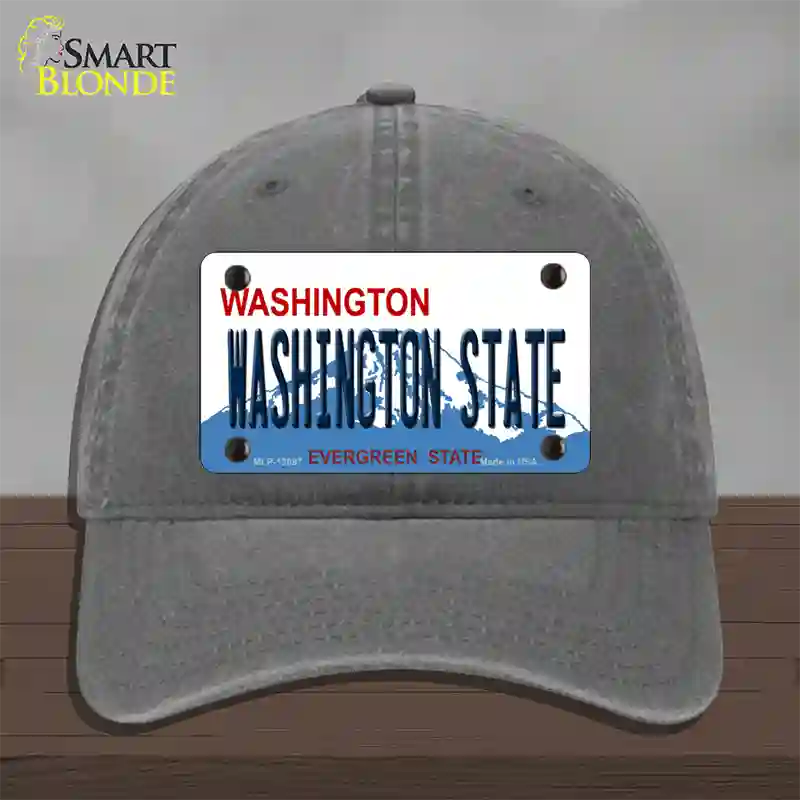 Washington State Univ Novelty License Plate Hat Unconstructed Cotton / Charcoal