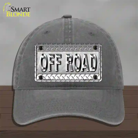 Off Road Novelty License Plate Hat Unconstructed Cotton / Charcoal