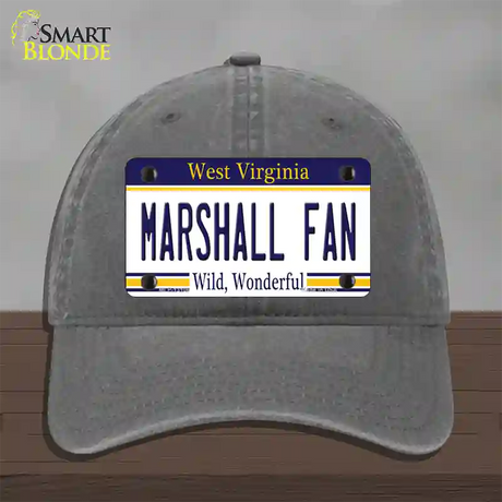 Marshall Fan Novelty License Plate Hat Unconstructed Cotton / Charcoal