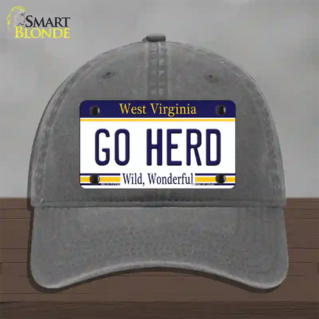 Go Herd Novelty License Plate Hat Unconstructed Cotton / Charcoal