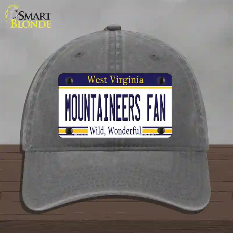 Mountaineers Fan Novelty License Plate Hat Unconstructed Cotton / Charcoal