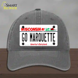 Go Marquette Novelty License Plate Hat Unconstructed Cotton / Charcoal