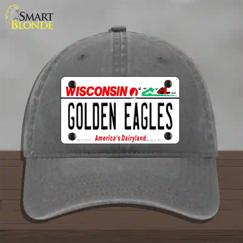 Golden Eagles Novelty License Plate Hat Unconstructed Cotton / Charcoal