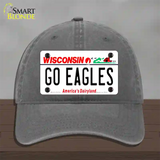 Go Eagles Wisconsin Novelty License Plate Hat Unconstructed Cotton / Charcoal