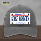 George Washington Novelty License Plate Hat Unconstructed Cotton / Charcoal