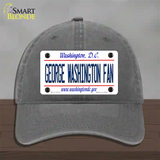 George Washington Fan Novelty License Plate Hat Unconstructed Cotton / Charcoal