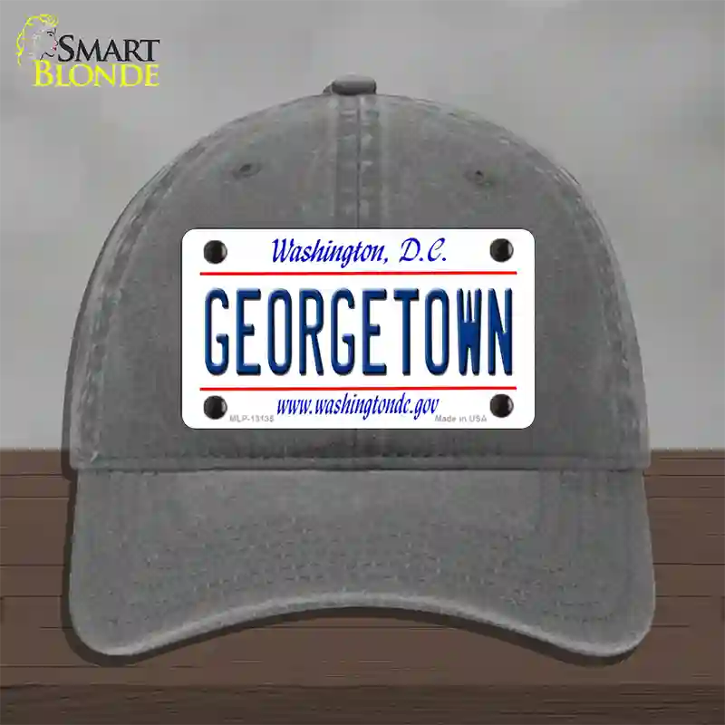 Georgetown Novelty License Plate Hat Unconstructed Cotton / Charcoal