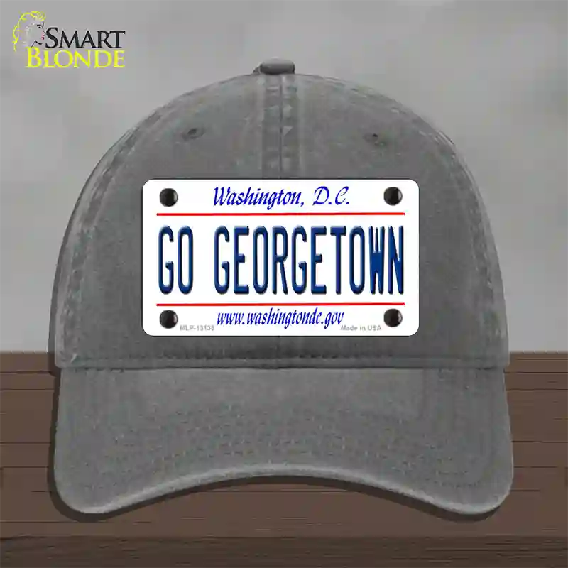 Go Georgetown Novelty License Plate Hat Unconstructed Cotton / Charcoal