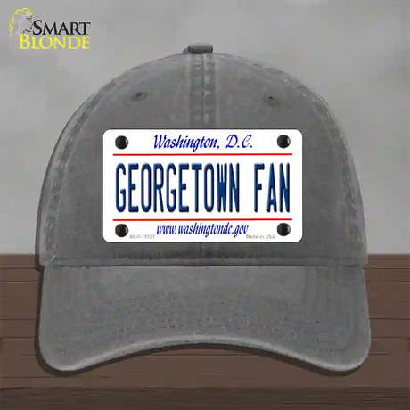 Georgetown Fan Novelty License Plate Hat Unconstructed Cotton / Charcoal