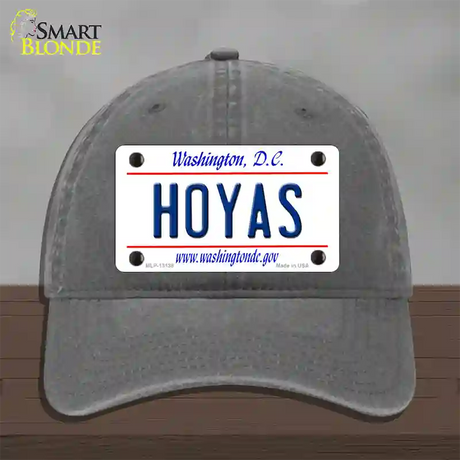 Hoyas Novelty License Plate Hat Unconstructed Cotton / Charcoal