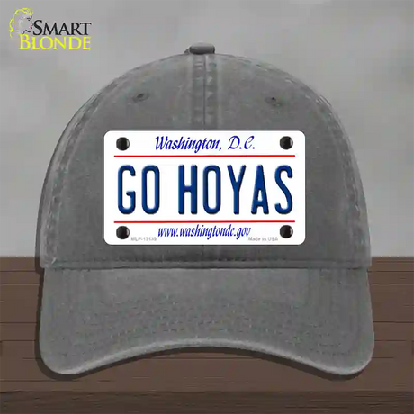 Go Hoyas Novelty License Plate Hat Unconstructed Cotton / Charcoal