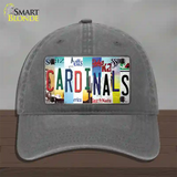 Cardinals Strip Art Novelty License Plate Hat Tag Unconstructed Cotton / Charcoal