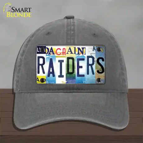 Raiders Strip Art Novelty License Plate Hat Tag Unconstructed Cotton / Charcoal