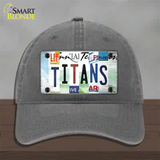 Titans Strip Art Novelty License Plate Hat Tag Unconstructed Cotton / Charcoal