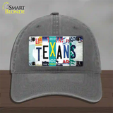 Texans Strip Art Novelty License Plate Hat Tag Unconstructed Cotton / Charcoal