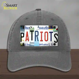 Patriots Strip Art Novelty License Plate Hat Tag Unconstructed Cotton / Charcoal