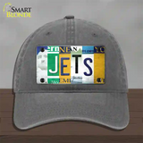 Jets Strip Art Novelty License Plate Hat Tag Unconstructed Cotton / Charcoal