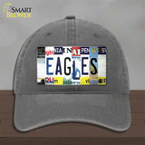 Eagles Strip Art Novelty License Plate Hat Tag Unconstructed Cotton / Charcoal