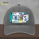 Chiefs Strip Art Novelty License Plate Hat Tag Unconstructed Cotton / Charcoal