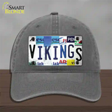 Vikings Strip Art Novelty License Plate Hat Tag Unconstructed Cotton / Charcoal