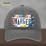 Chargers Strip Art Novelty License Plate Hat Tag Unconstructed Cotton / Charcoal