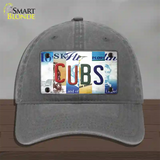 Cubs Strip Art Novelty License Plate Hat Tag Unconstructed Cotton / Charcoal