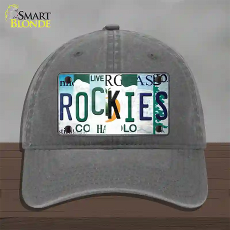 Rockies Strip Art Novelty License Plate Hat Tag Unconstructed Cotton / Charcoal