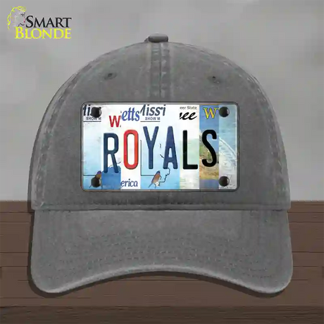 Royals Strip Art Novelty License Plate Hat Tag Unconstructed Cotton / Charcoal