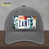 Giants Baseball Strip Art Novelty License Plate Hat Tag Unconstructed Cotton / Charcoal