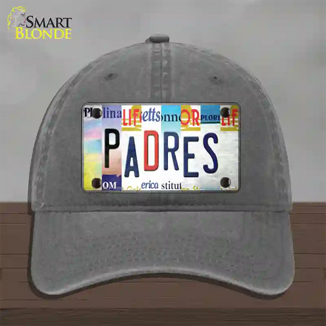 Padres Strip Art Novelty License Plate Hat Tag Unconstructed Cotton / Charcoal