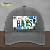 Rays Strip Art Novelty License Plate Hat Tag Unconstructed Cotton / Charcoal