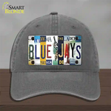 Blue Jays Strip Art Novelty License Plate Hat Tag Unconstructed Cotton / Charcoal