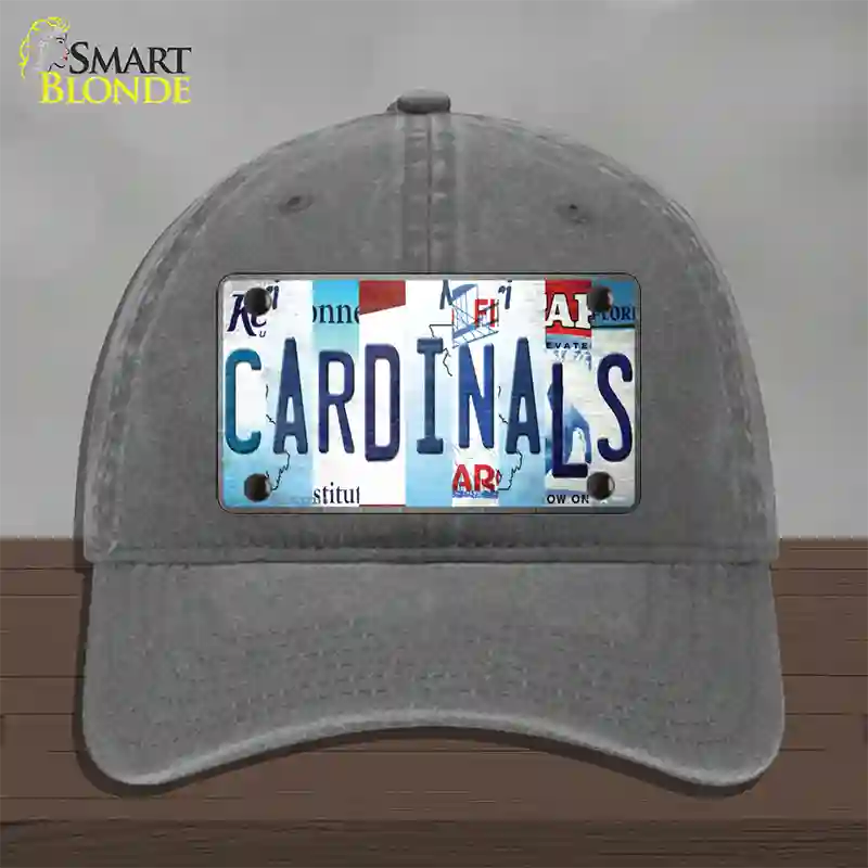 Cardinals Baseball Strip Art Novelty License Plate Hat Tag Unconstructed Cotton / Charcoal