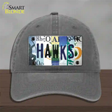 Hawks Strip Art Novelty License Plate Hat Tag Unconstructed Cotton / Charcoal