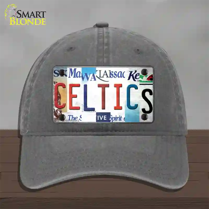 Celtics Strip Art Novelty License Plate Hat Tag Unconstructed Cotton / Charcoal