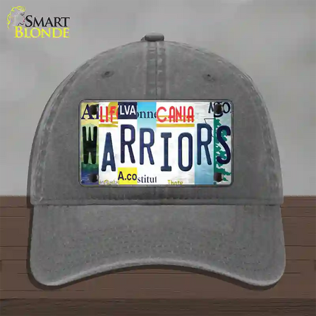 Warriors Strip Art Novelty License Plate Hat Tag Unconstructed Cotton / Charcoal