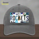 Rockets Strip Art Novelty License Plate Hat Tag Unconstructed Cotton / Charcoal