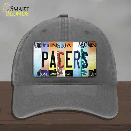 Pacers Strip Art Novelty License Plate Hat Tag Unconstructed Cotton / Charcoal