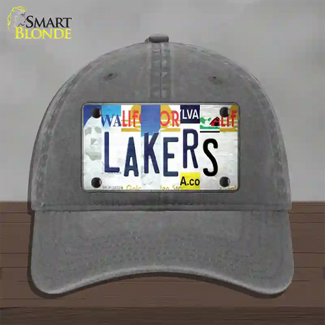 Lakers Strip Art Novelty License Plate Hat Tag Unconstructed Cotton / Charcoal