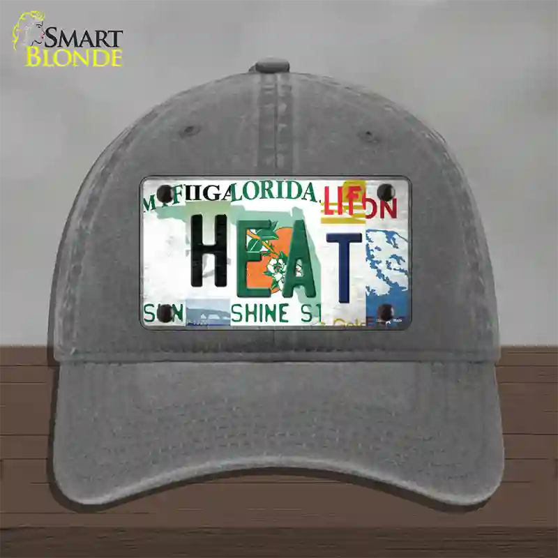 Heat Strip Art Novelty License Plate Hat Tag Unconstructed Cotton / Charcoal