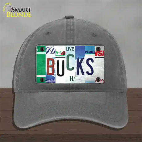 Bucks Strip Art Novelty License Plate Hat Tag Unconstructed Cotton / Charcoal