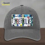 Timberwolves Strip Art Novelty License Plate Hat Tag Unconstructed Cotton / Charcoal