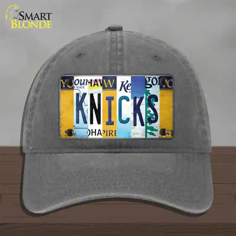 Knicks Strip Art Novelty License Plate Hat Tag Unconstructed Cotton / Charcoal